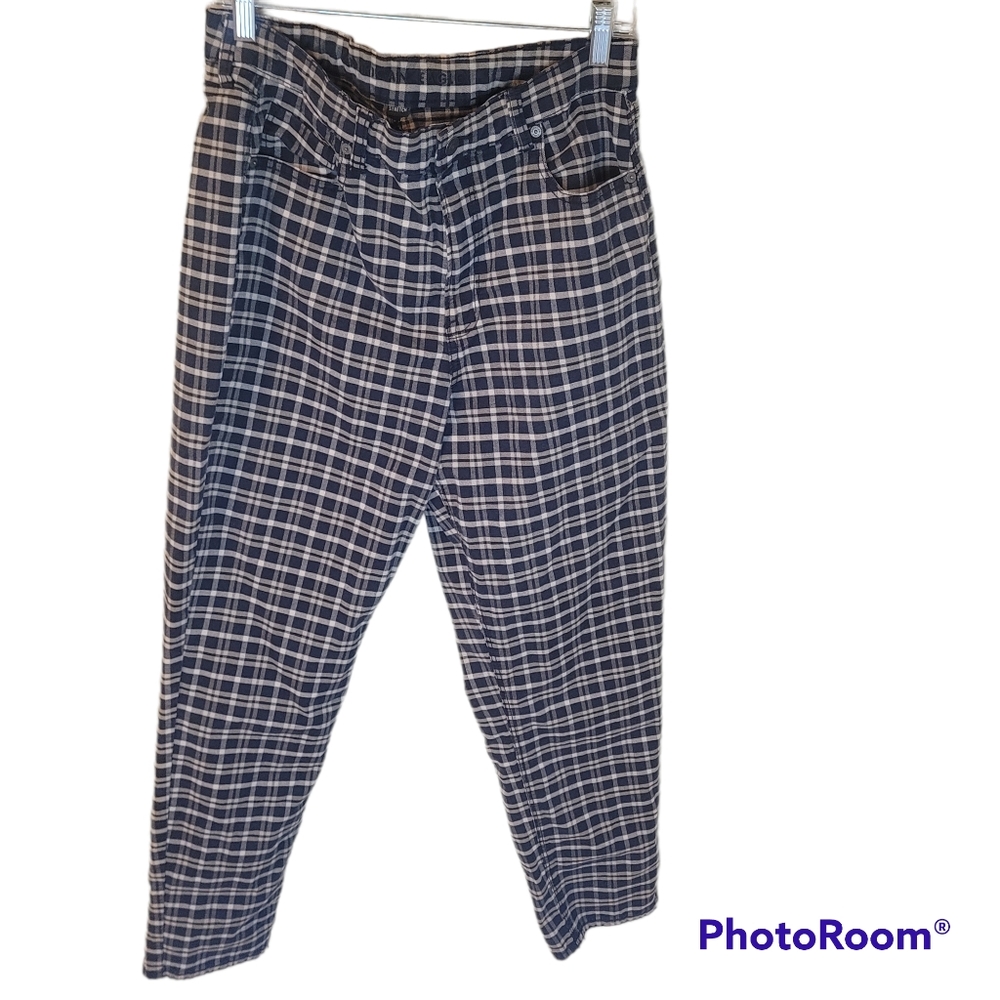 American Eagle Outfitters tan and black plaid pants